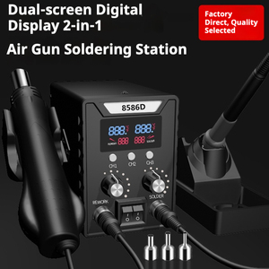 <span class=keywords><strong>Station</strong></span> <span class=keywords><strong>de</strong></span> retravail ESD numérique portable, pistolet à <span class=keywords><strong>air</strong></span> <span class=keywords><strong>chaud</strong></span>, fers à souder électriques, machine à souder, nouveau modèle, <span class=keywords><strong>station</strong></span> <span class=keywords><strong>de</strong></span> <span class=keywords><strong>soudage</strong></span> SMD 2 en 1 - Product Image 5