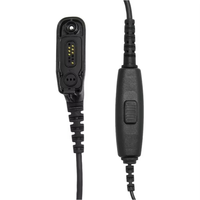 PMLN5102 Headset Ringan Satu Telinga dengan Mikrofon Cocok untuk APX 8000, XPR6350, XPR7350 Walkie Talkie