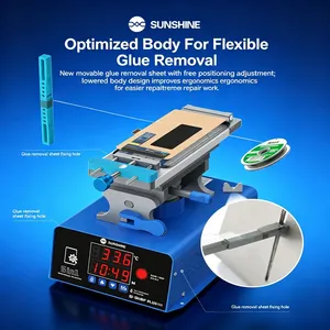 SUNSHINE S-918F Plus V2.0 Metall-Bildschirmseparator 30-150°C Geräuscharme Starke Saugpumpe 4-Stufen-Speicher für Gebogenes und Flaches Handyglas - Product Image 3