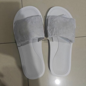 Sandalias Blancas de Tela con Punta Abierta, Estilo Casual de Verano, Suela Transpirable de EVA, Color Sólido, Marca MKES - Product Image 1