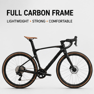 GRAVEL WheelTop GEX 13 vitesses, cadre en fibre <span class=keywords><strong>de</strong></span> <span class=keywords><strong>carbone</strong></span>, freins à disque hydrauliques, vélo <span class=keywords><strong>de</strong></span> route et <span class=keywords><strong>de</strong></span> ville, <span class=keywords><strong>roue</strong></span> en alliage 700C, aérodynamique pour adultes - Product Image 4