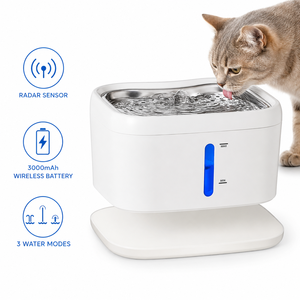Dispensador <span class=keywords><strong>de</strong></span> Agua Inalámbrico <span class=keywords><strong>para</strong></span> Gatos, con Sensor <span class=keywords><strong>de</strong></span> Movimiento y Batería Silenciosa <span class=keywords><strong>de</strong></span> 3000mAh, <span class=keywords><strong>de</strong></span> Acero Inoxidable 304, Venta al Por Mayor Personalizada - Product Image 1