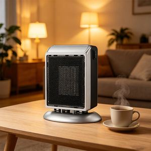 Calentador de Escritorio Cerámico PTC con Protección Contra Sobrecalentamiento, Control con Perilla, Enchufe Europeo 220V, Calentador Rápido con Ventilador para Uso Doméstico - Product Image 6