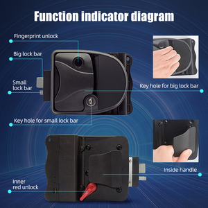 HOMFUL – serrure de porte de <span class=keywords><strong>camping</strong></span>-<span class=keywords><strong>car</strong></span> sans clé, reconnaissance d'empreintes digitales, télécommande, déverrouillage de clé, serrure intelligente de caravane RV - Product Image 5