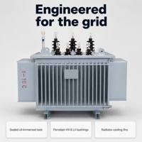 Transformateur de puissance triphasé immergé dans l'huile de type S11 500 kVA 10 kV avec noyau en silicium, norme IEC, certifié ISO9001