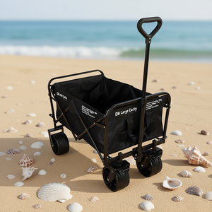 Carrito de Playa Plegable DB de Gran Capacidad, 100L, con Ruedas Grandes y Construcción Resistente - Product Image 2