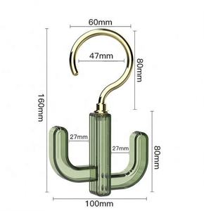 Organisateur de placard multifonctionnel rotatif et empilable pour ceintures, foulards et cravates, grande capacité, en plastique et tissu, vente en gros - Product Image 5
