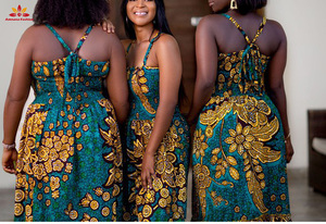 Robe longue <span class=keywords><strong>en</strong></span> coton 100% Ankara à bretelles spaghetti, imprimé wax africain <span class=keywords><strong>2021</strong></span>, pour femmes - Product Image 5
