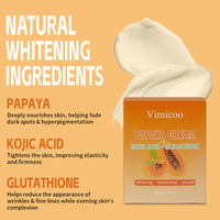 Crème Visage au Glutathion et à la Papaye, Soin Hydratant Éclaircissant et Réparateur à l'Acide Kojique, Produit de Beauté Bio à Marque Blanche