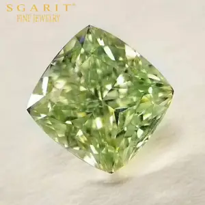 Sgarit Nieuwe Collectie Hoge Kwaliteit Kleur Diamant Voor Sieraden 3ct SI2 Fancy Bruinachtig Groengeel Natuurlijke Losse Diamant