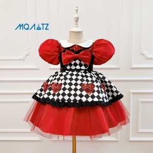 MQATZ Halloween Kids' Cosplay Party Costumes <strong>Queen</strong> of Hearts Print Playing Card <strong>Queen</strong> Dress - Product Image 1