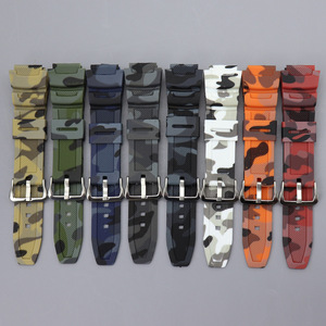 Bracelet souple camouflage 18 mm pour montres Casio G-Shock W-218H, AE1200/1000/1300, F108WH, W-215, AEQ-110W – Accessoire en caoutchouc - Product Image 5