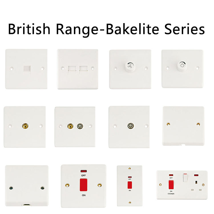 Bakelite Material Blank Plate Blank Light Wall Plate Wall Socket Switch Outlet