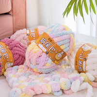 Thick 100% Polyester Dyed Yarn Chunky Chenille Yarn Super Bulky Soft Plush Yarn for Crocheting & Knitting