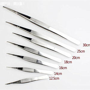 Pincettes en acier inoxydable 12,5 cm 14 cm 16 cm 18 cm 20 cm à tête droite et courbée pour plantes aquatiques, succulentes, outils de jardinage - Product Image 3