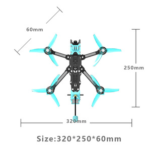 โดรนแข่งความเร็วสูง 120 กม./ชม. ขนาด 5 นิ้ว ระบบ ELRS 915 ระยะส่งวิดีโอ 7 กม. มอเตอร์ไร้แปรงถ่าน 2812 1100KV ระยะเวลาบิน 30 นาที โดรน FPV แบบ Quadcopter - Product Image 3