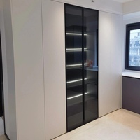 Armoires en bois gris shaker, meubles sur mesure, dressing en bois massif, dernières conceptions d'armoires pour couples pour la chambre à coucher