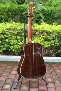 Guitarra Acústica D45 de Alta Calidad de 41 Pulgadas, Totalmente Sólida, con Tapa de Abeto Sólido, Fondo y Lados Sólidos, Guitarra Profesional Personalizada - Product Image 3