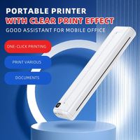 Mini Impresora Térmica Inalámbrica Bluetooth, Tamaño A4, Ideal para Imprimir Fotos, Recibos, Etiquetas, Notas, PDF, Exámenes