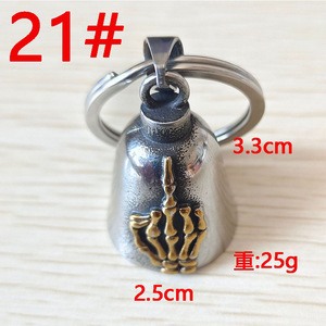Pendentif porte-clés cloche de protection pour moto, motif Aigle, Ailes d'ange, Vierge Marie, amulette pour homme, bijou d'exorcisme, porte-bonheur en route - Product Image 3