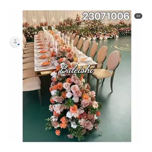 Flores decoração adereços flora arranjo seda flores artificiais para mesa de casamento centerpieces decoração