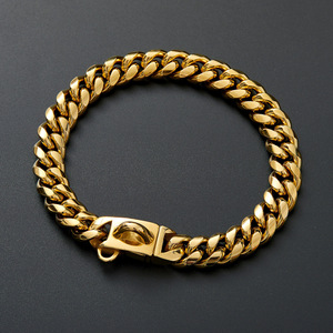 Collar de Lujo de Acero Inoxidable de 14 mm para Mascotas, Perros y Gatos, en Tonos Dorado, Plateado y Negro, Estilo Cubano - Product Image 4