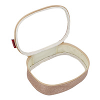 Petit étui à cosmétiques de voyage en PVC rectangulaire transparent et étanche à paillettes pour femmes organisateur de sac pochette de maquillage