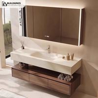 Buildgres Élégant Cabinet Salle De Bains Simple Lavabo Salle De Bains Vanités pour Appartement Salle De Bains Vanité