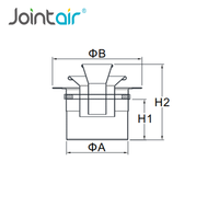 Diffuseur d'air à jet descendant en aluminium pour système CVC avec design graphique pour aéroport, installation facile, style moderne