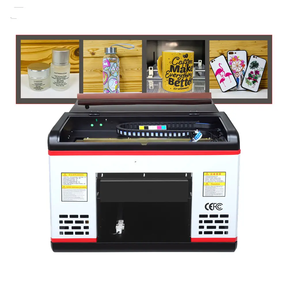 Impresora Digital Led De inyección De tinta Uv, cubierta Plana A3 para fundas De Pvc