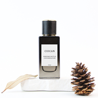 Flacon de parfum importé avec couvercle en bois, 5 pièces, 30ml, 50ml, 100ml