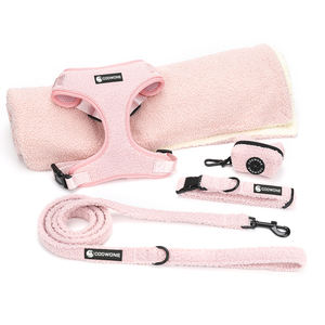 Conjunto de Arnés para Perro Pequeño de Sherpa Suave y Esponjoso, <span class=keywords><strong>Collar</strong></span> y Correa para Perro Teddy, Fabricante de Correas de Lujo Personalizadas para Perros - Product Image 3