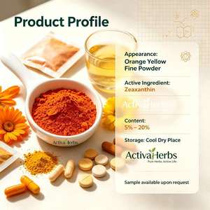 Polvere <span class=keywords><strong>di</strong></span> Calendula (Tagetes Erecta L.) ad Alta Purezza 10% 20% 50% Zeaxantina Solvente per il Supporto della Salute degli Occhi Grado Alimentare Fusto da 25kg - Product Image 3