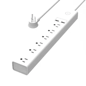 Smart Socket Surge Protector Multiple Socket Power Strip With 6 Outlets And 2 Usb Smart Switch Power Plug Electronic Equipment