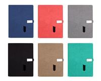Chargement sans fil A5 imprimé PVC PP Business Organizer Planner Notebook Powerbank