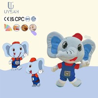 Jouet en peluche éléphant personnalisé UYEAH, doux et mignon, nouveau design personnalisé, jouet en peluche éléphant avec logo, parfait pour les cadeaux d'entreprise