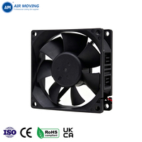 AM8025L24B Fırçasız Bilyalı Rulmanlı ODM/OEM Plastik PC Bilgisayar Kasası Fanı 3 Pin DC 24V CPU Fanı