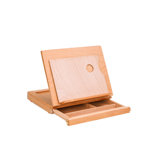Chevalet de peinture réglable à 3 tiroirs, en bois de hêtre de qualité supérieure, portable, pour artiste, avec support de livre //Support - Product Image 1