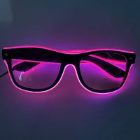 Lunettes de soleil LED lumineuses à piles AA colorées fournisseur en gros interrupteur contrôle de la musique lunettes à fil LED néon