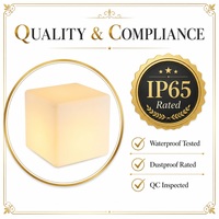 Lámpara de Jardín de Plástico para Exteriores, Cubo LED de 16 Colores Cambiantes, IP65 Impermeable, Recargable, para Decoración de Patio y Terraza