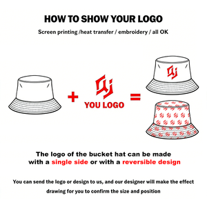 QJ OEM Custom Cartoon <strong>Bucket</strong> <strong>Hat</strong> Embroidery Logo Ascolour Mesh Fisherman Cap Full Heat Transfer Printing String Casual Cycling - Product Image 3