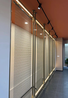 Panneau de séparation en aluminium découpé au laser, écran décoratif en métal thermolaqué pour jardin extérieur et cloisonnement intérieur d'hôtel