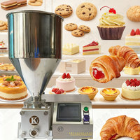 Machine de remplissage semi-automatique de précision ZD200C efficace avec fonction anti-goutte pour le remplissage de croissants avec crème et marmelade