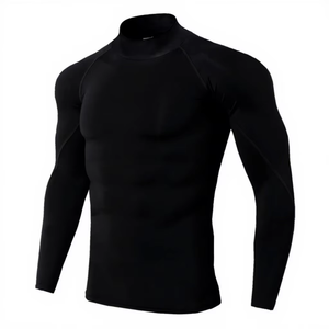 T-shirt de compression pour homme à manches longues, pour la course à pied, la gym, l'entraînement, vêtements de sport - Product Image 4