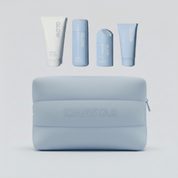 Pochette de rangement matelassée en néoprène avec logo personnalisé, fermeture éclair, poignée souple, pour cosmétiques, maquillage, soins de beauté