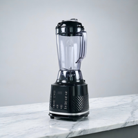 Blender commercial multifonctionnel de 3 L, 1200 W, 220 V/110 V, 50-60 Hz, pour usage intensif, avec écran LED, noir, pour hôtel, pour préparer du lait de soja