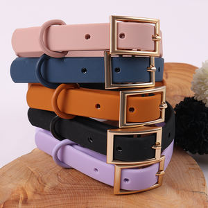 Collar de perro de Pvc colorido de alta calidad correa ajustable de goma suave acolchado sólido impermeable Collar de perro - Product Image 2