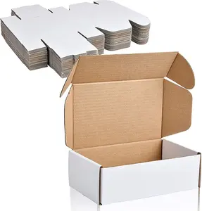 Caja de papel Kraft plegable para ropa personalizada, embalaje Biodegradable, caja de envío corrugado, venta al por mayor