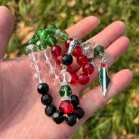 Bijoux religieux islamiques, tasbih, chapelet, perles de prière, cadeau de prière musulman, bracelet en cristal de verre de 10 mm, collier