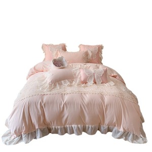New <strong>Princess</strong> Style Butterfly Fairy Lace Large Lace <strong>Bedding</strong> <strong>Double</strong> Four Piece Set - Product Image 1